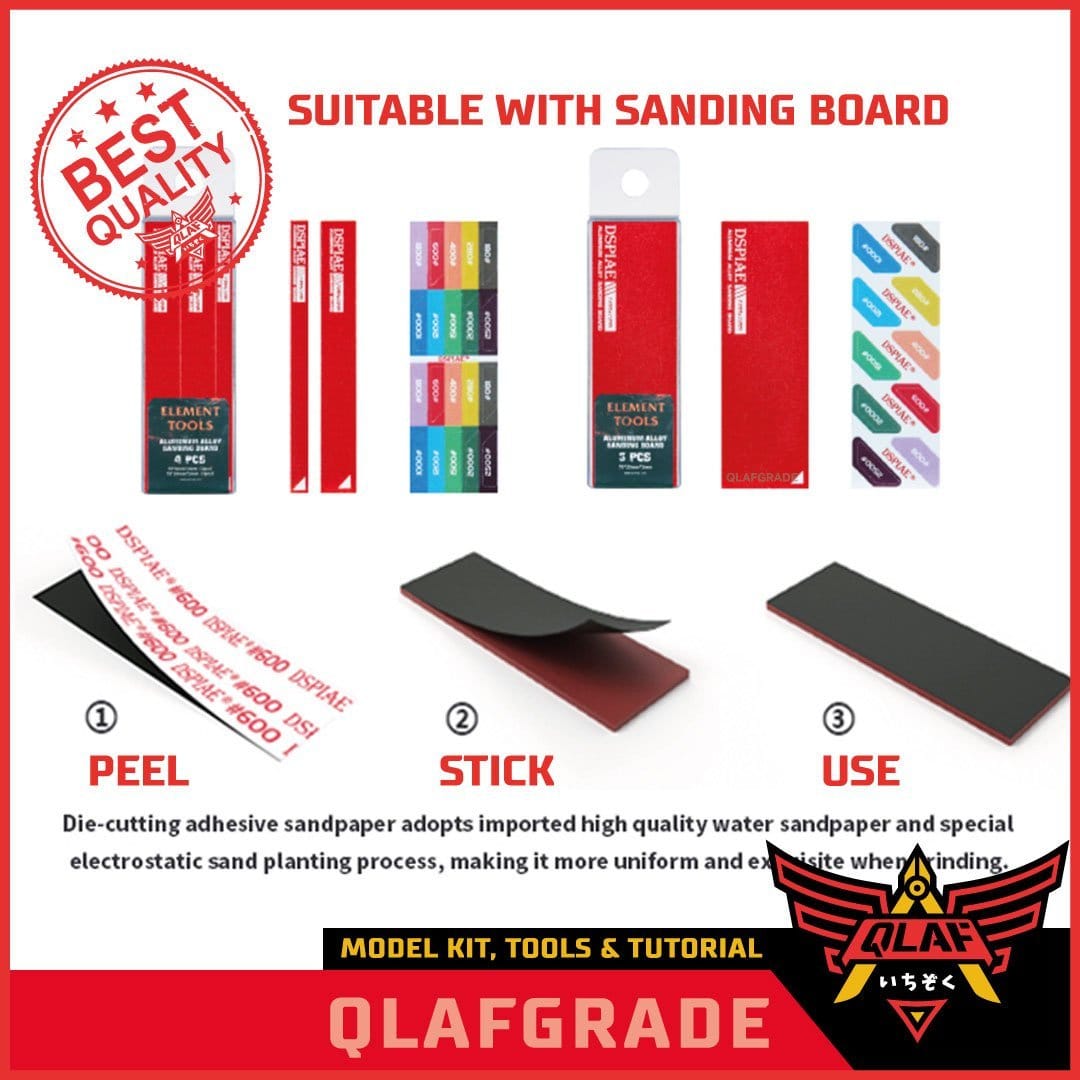 ADHESIVE SANDPAPER 2500 AMPLAS WET DRY SANDING dspiae gundam model kit