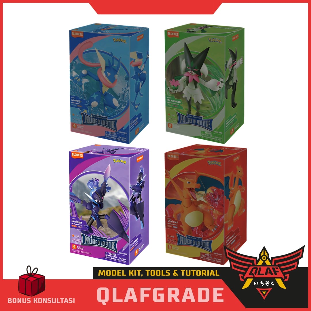 Model Kit Action Figure Blokees Celuledge POKEMON Classic Version L - model kit action figure ...