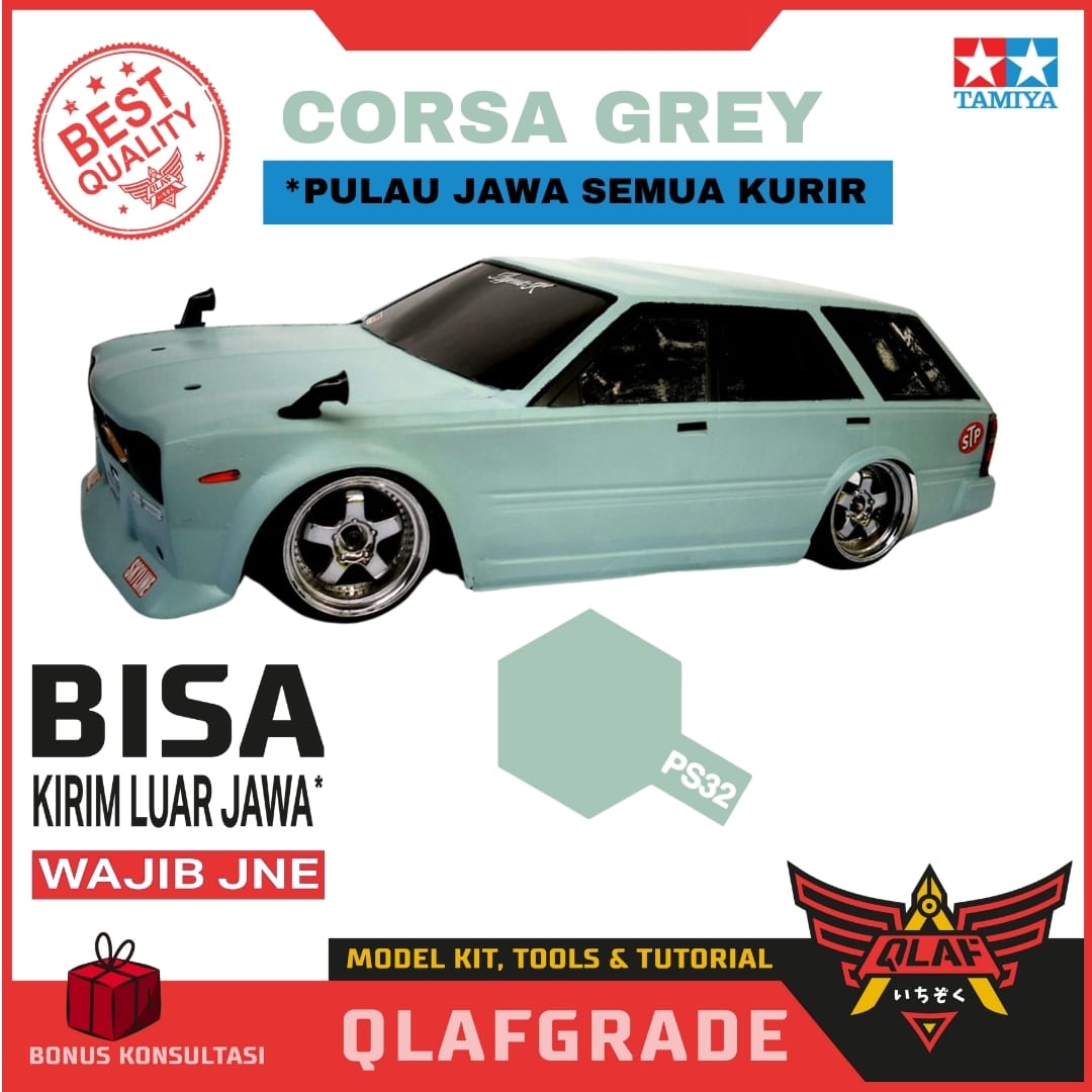 Vernice Tamiya Polycarbonate PS-32 – Corsa Grey – Per Modelli RC – TAM86032