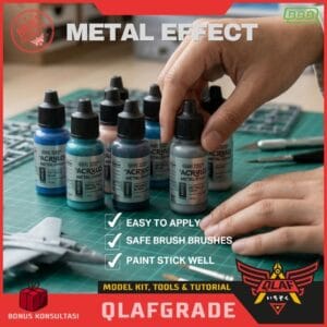 PROMO ACRYLO METAL EFFECT - CAT ACRYLIC BEST gundam model kit brush airbrush