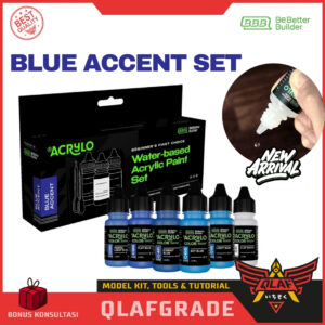 ACRYLO BLUE ACCENT SET Paket Cat Gundam Starter Kit model diorama