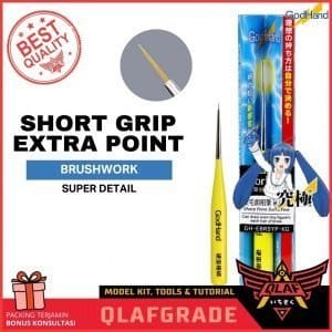 Kuas SHORT GRIP Sharp Point Extra Fine Brush GODHAND