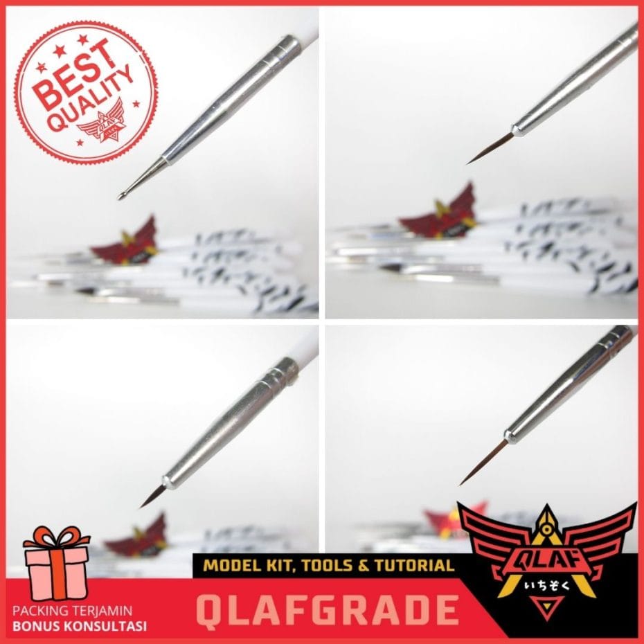 BRUSH SET isi 8 kuas mix BASIC gundam hand brush cat paint model kit