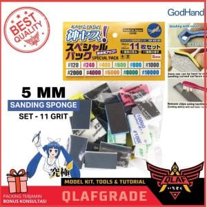 GODHAND SANDING SPONGE 5mm SET 11pcs AMPLAS KAMI YASU JAPAN
