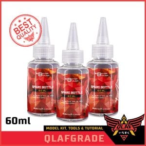 SPARE BOTTLE 60 ml BONUS MIXING BALL - botol cat tetes airbrush mokit
