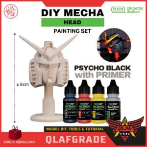 DIY MECHA HEAD SET WITH PRIMER - PSYCHO BLACK