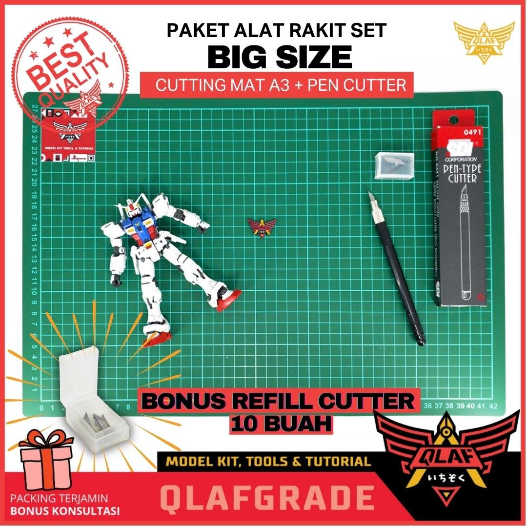 Jual Gunpla Tool Kit Paket Cutting Mat A3 Alas Potong Gundam - Kota Blitar  - Toko Bali Teknik