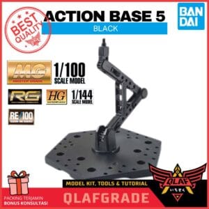 Action Base 5 Black Bandai / stand base Gundam SD HG RG MG