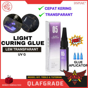 Lem Plastik UV-G cepat kering transparant dengan sinar UV dspiae