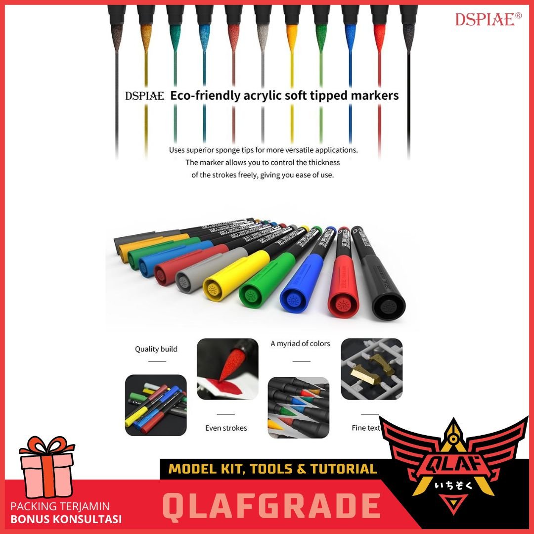 DSPIAE - MK/MKF Soft Tipped Markers (Basic and Fluorescent, 18 Colors)