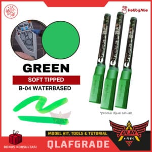 Soft tipped marker B04 GREEN - Hobby mio Water Based color spidol warna panel line gundam model kit