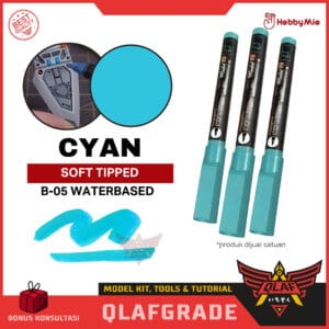 Soft tipped marker B05 CYAN - Hobby mio Water Based color spidol warna panel line gundam model kit