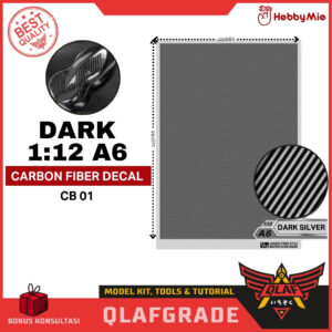 Carbon Fiber Decal CB 01- Dark 1/12 A6 Hobby mio - water silde stiker diecast Hot Wheels gundam toys