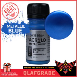 ACRYLO METALLIC BLUE M215 cat gundam best hand brush airbrush model kit