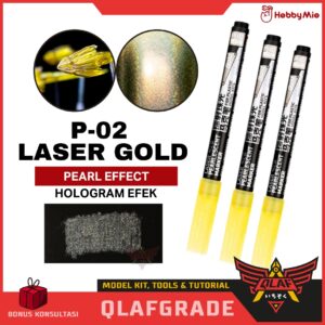 Pearl Effect P-02 LASER GOLD - Hobby mio Laser Pearlescent Marker Hologram efek
