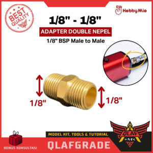 Adaptor konektor Double Nepel 1/8 " BSP Male to Male