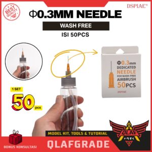 DSPIAE Needle 0.3mm for Wash Free Airbrush PT-AB - jarum botoL dedicated penbrush sekali pakai