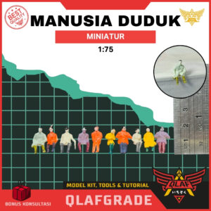 Miniatur diorama manusia duduk 1:75