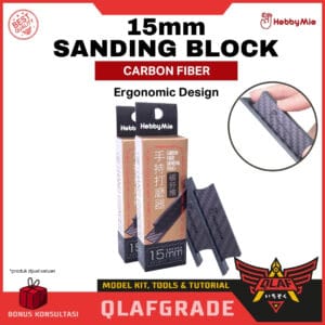 Sanding Block CARBON FIBER 15 mm Ergonomic Design Hobby mio