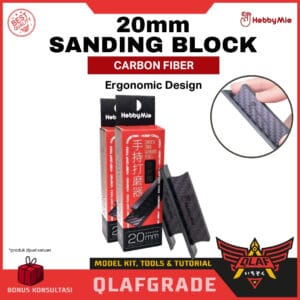 Sanding Block CARBON FIBER 20 mm Ergonomic Design Hobby mio