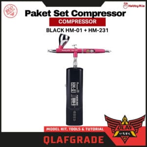 Paket Set Compressor BLACK HM-01 + HM-231 Hobby mio