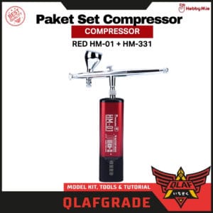 Paket Set Compressor RED HM-01 + HM-331 Hobby mio