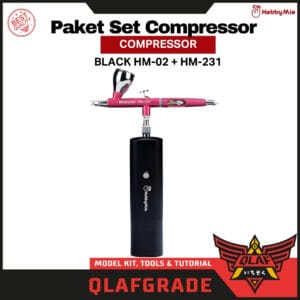 Paket Set Compressor BLACK HM-02 + HM-231 Hobby mio
