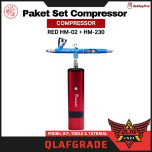 Paket Set Compressor RED HM-02 + HM-230 Hobby mio