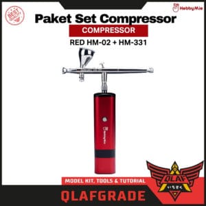 Paket Set Compressor RED HM-02 + HM-331 Hobby mio