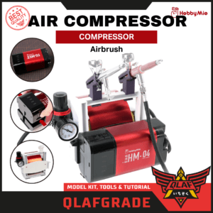 Paket Compressor Air Compressor B (HM-04 + Air Tank  Reservoir 1.3 L + Selang 1.5M) Hobby mio 90min 800mAH