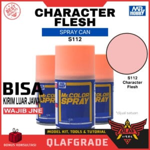 Mr. Color Spray CHARACTER FLESH S112 | Skin Color Warna Kulit - cat gundam model kit spray can 3D Print resin Mr. Hobby GSI