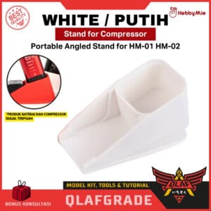 Stand for Compressor WHITE / PUTIH | Portable Angled Stand for HM-01 HM-02 Hobby mio