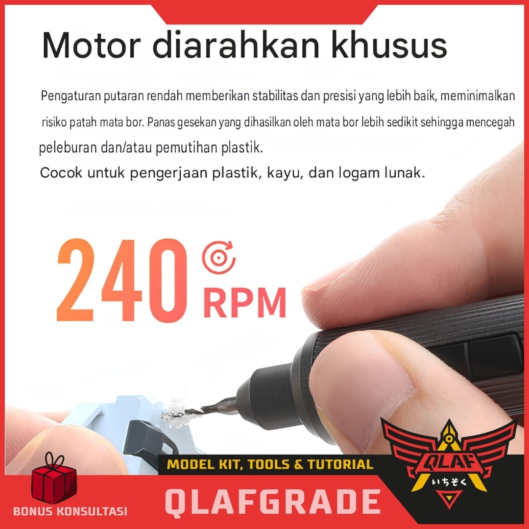Dspiae Mata Bor SET 01 (XDB-S01) 0.1 - 1.5 mm - Spin-Lock Drill Bit tungsten Mobius Hand Drill bor tangan hobby detailing - Gambar 7