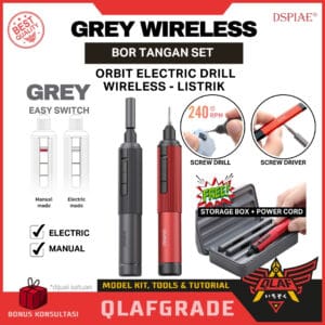 Dspiae Bor Tangan GREY Wireless (AT-ED) Orbit Electric Drill listrik