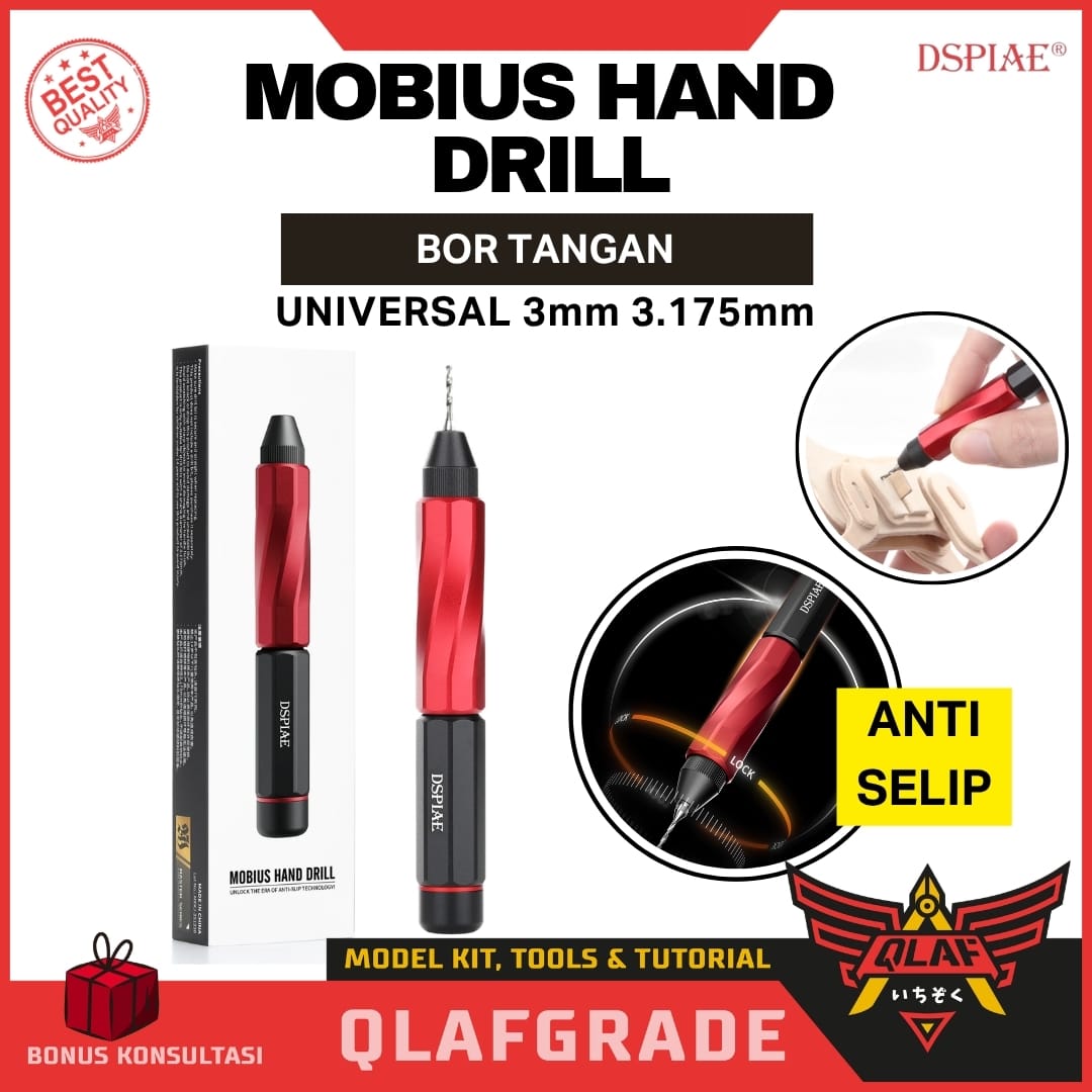 Dspiae Bor Tangan Mobius Hand Drill (AT-MHD) UNIVERSAL 3mm 3.175mm
