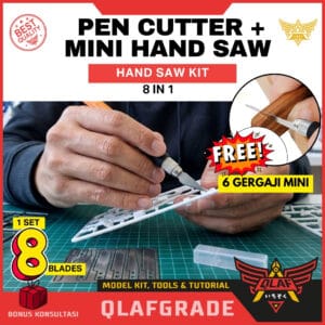 Set Gergaji Mini Presisi 8 in 1 / Mini Precision Hand Saw Kit - pen cutter model kit pla craft