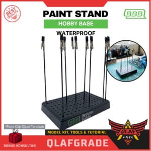 Paint Stand Hobby Base Waterproof BLACK / Paint Stand Holder Base Plastic - painting base alas cat airbrush model kit miniatur hobby plastik anti air bisa dicuci