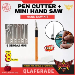 Set Gergaji Mini Presisi 8 in 1 / Mini Precision Hand Saw Kit - pen cutter model kit pla craft