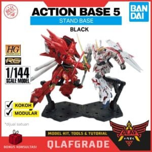 Action Base 5 Black Bandai / stand base Gundam SD HG RG MG