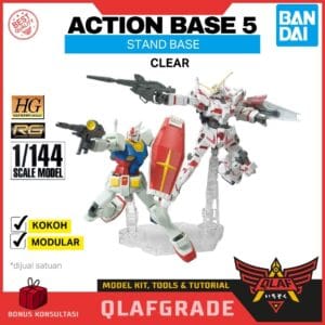 Action Base 5 Clear Bandai / stand base Gundam SD HG RG MG