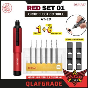 Dspiae Orbit Electric Drill RED Set 01 (AT-ED)  - multifungsi bor obeng elektrik manual