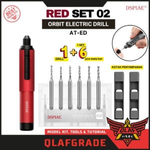 Dspiae Orbit Electric Drill RED Set 02 (AT-ED)  - multifungsi bor obeng elektrik manual