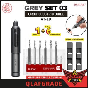 Dspiae Orbit Electric Drill GREY Set 03 (AT-ED)  - multifungsi bor obeng elektrik manual