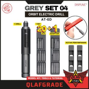 Dspiae Orbit Electric Drill GREY Set 04 (AT-ED)  - multifungsi bor obeng elektrik manual