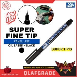 Panel Line SUPER FINE TIP BLACK CM101 - spidol brush pen marker for liner panel linning super thin tipis kecil hitam