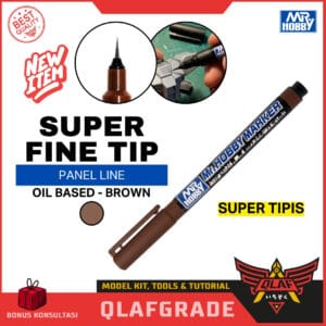 Panel Line SUPER FINE TIP BROWN CM103 - spidol brush pen marker for liner panel linning super thin tipis kecil coklat
